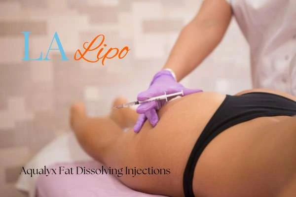 Woman having fat dissolving injections Warwick on thighs