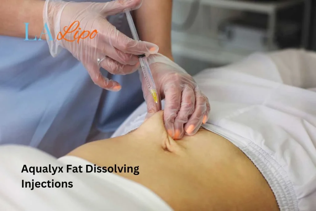 woman having fat dissolving injections Warwick in the stomach