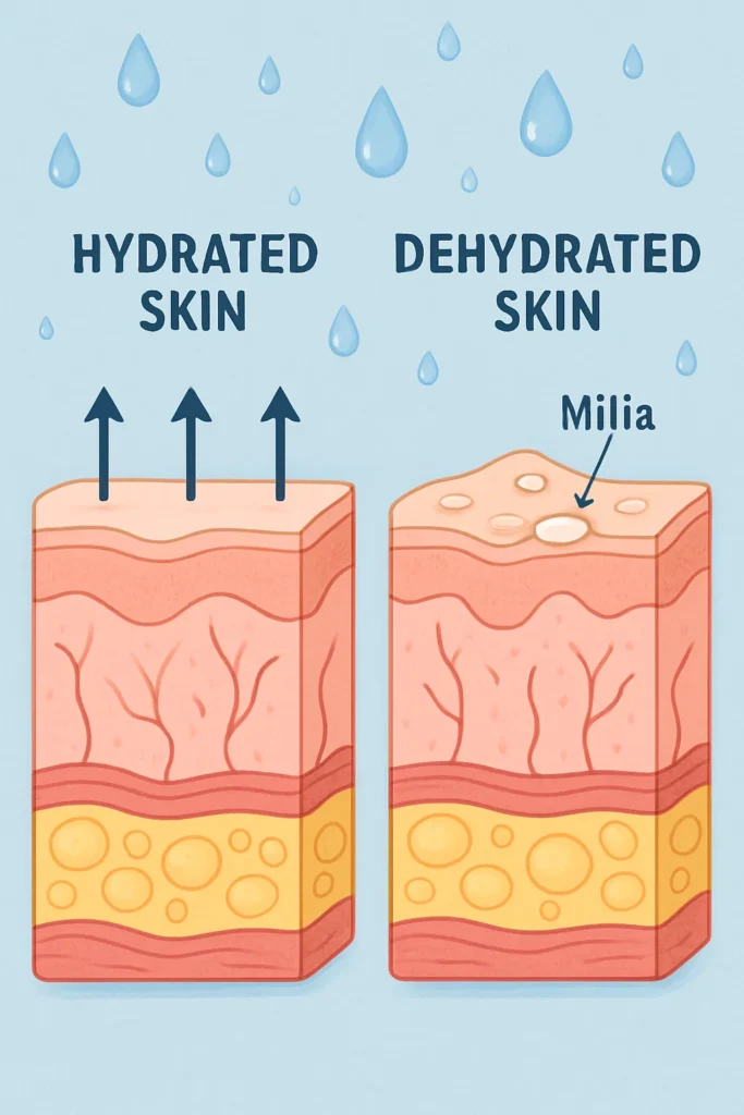 The importance of hydration and milia production Warwick
